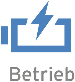 Zirkuläres Design Icon Betrieb (Deutsch)